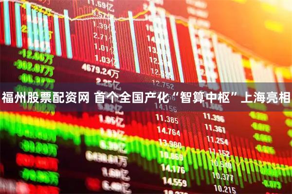 福州股票配资网 首个全国产化“智算中枢”上海亮相