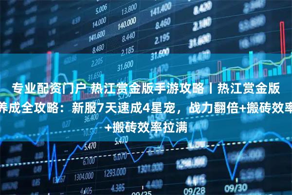 专业配资门户 热江赏金版手游攻略丨热江赏金版宠物养成全攻略：新服7天速成4星宠，战力翻倍+搬砖效率拉满